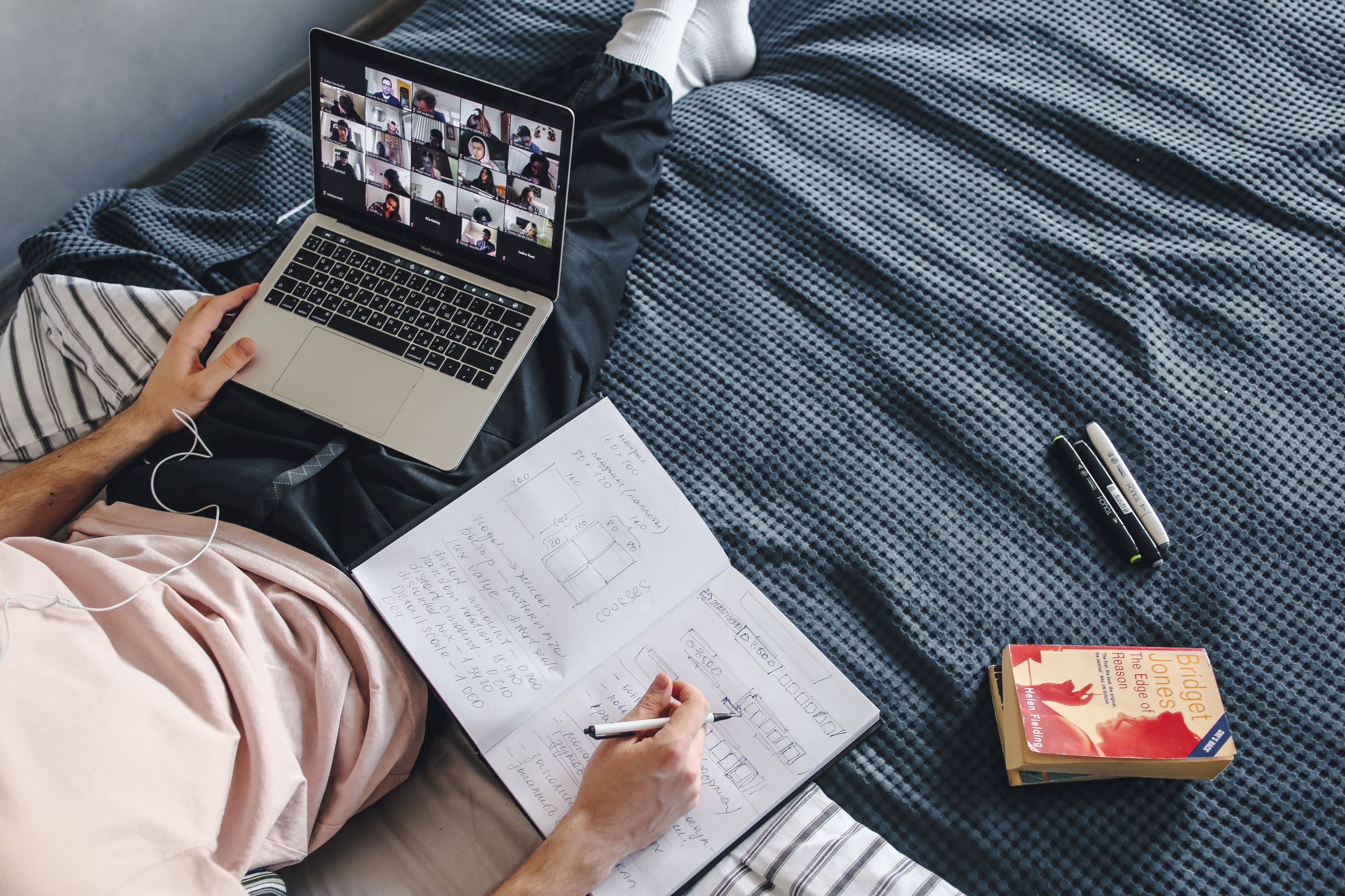 Learner attending an online training session
